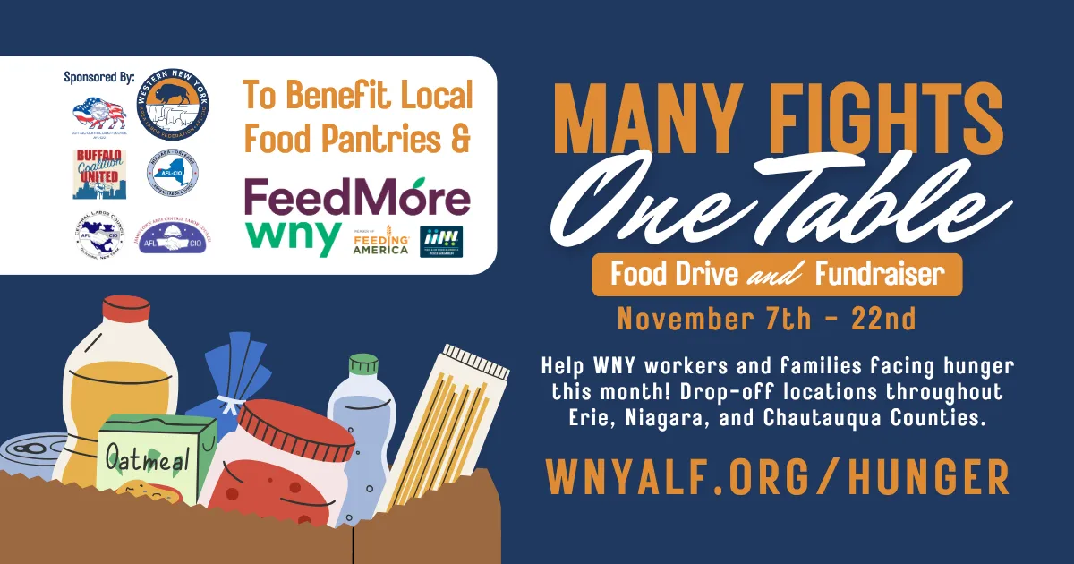 Many Fights, One Table: Food Drive & Fundraiser for Families Facing Hunger in WNY